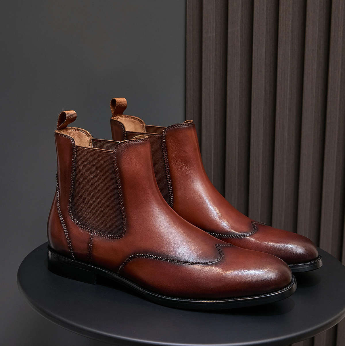 Men’s Luxury Genuine Leather Winter Ankle Boots