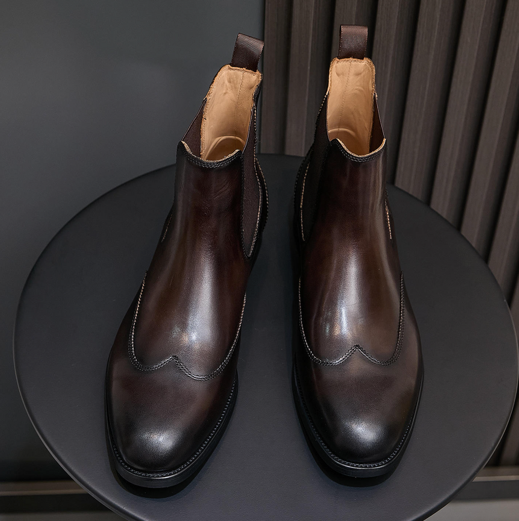 Men’s Luxury Genuine Leather Winter Ankle Boots