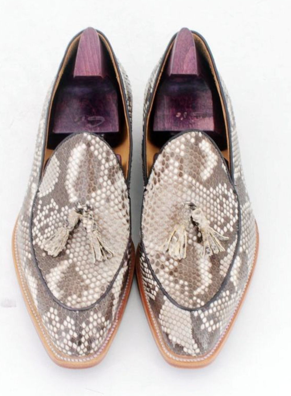 Men’s Luxury Genuine Python Skin Loafers