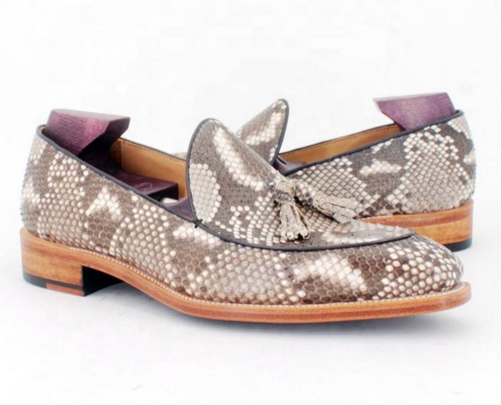 Men’s Luxury Genuine Python Skin Loafers