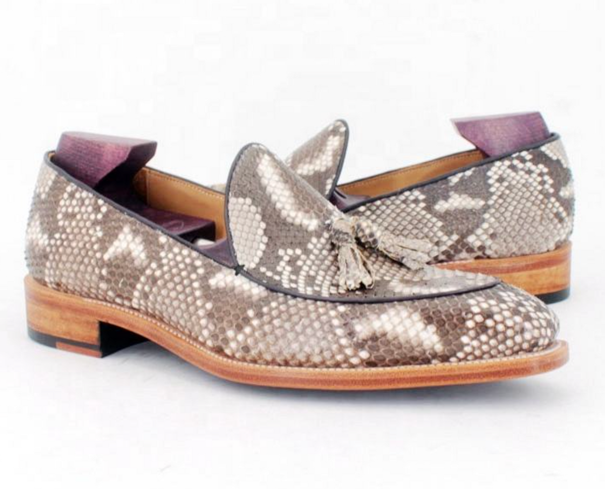 Men’s Luxury Genuine Python Skin Loafers