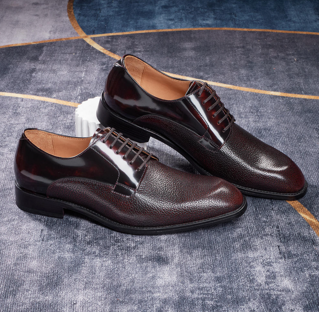 Men’s Plus-Size Genuine Cow Leather Oxford Shoes